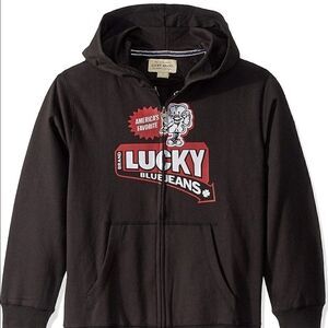 Lucky Brand Boys' Long Sleeve Solid Zip Up Hoody